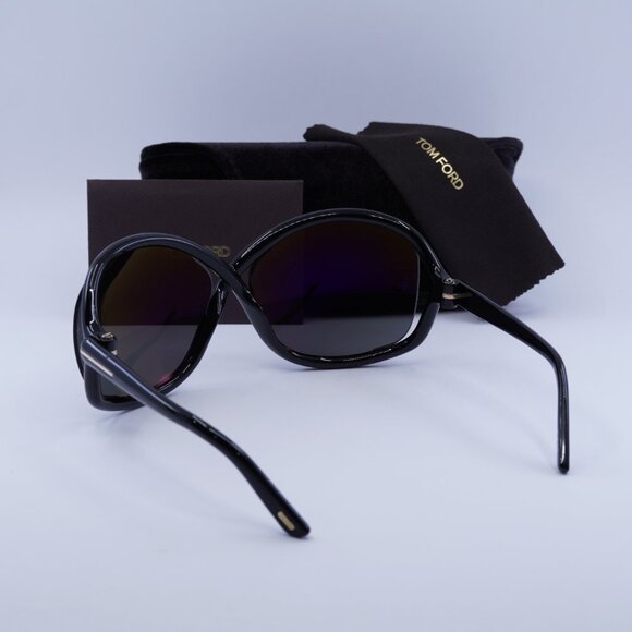 Tom Ford Bettina FT1068 01A Geometric Sunglasses - Black/Smoke - Picture 5 of 9